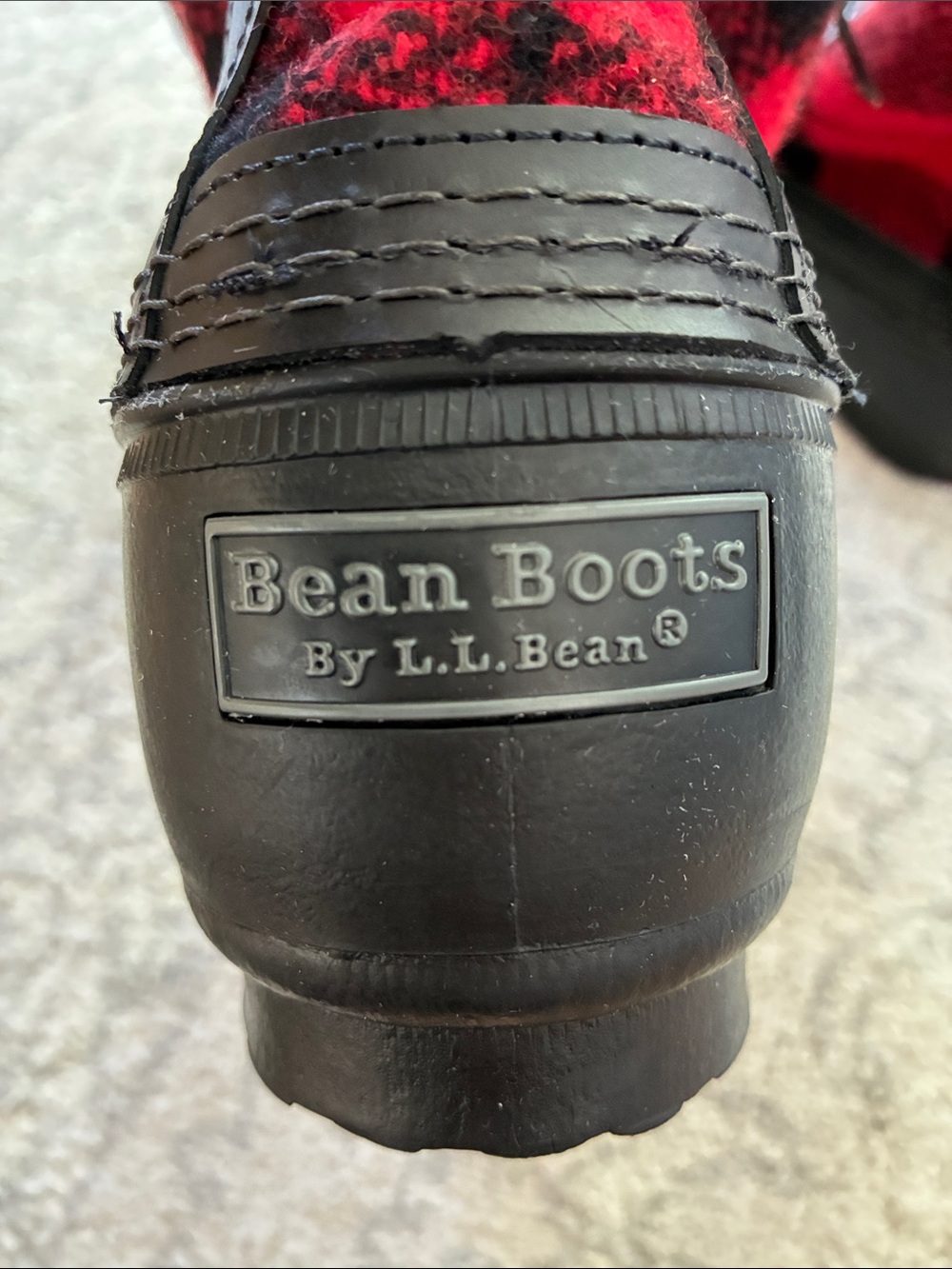 L.L. Bean X Todd Snyder (Limited Edition) Red and Black Plaid Duck Boots - Picture 3 of 6
